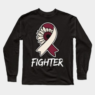Throat Cancer Fighter Head And Neck Cancer Awareness Month Sunflower Long Sleeve T-Shirt